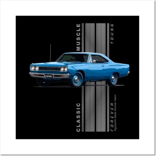 Plymouth Road Runner Hemi Classic American Muscle Cars Posters and Art